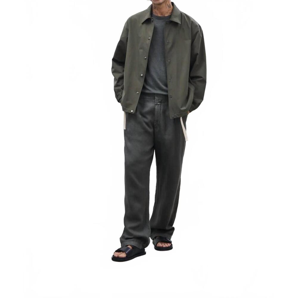 NEW CLOSED blomberg wide linen pants in pepper grey